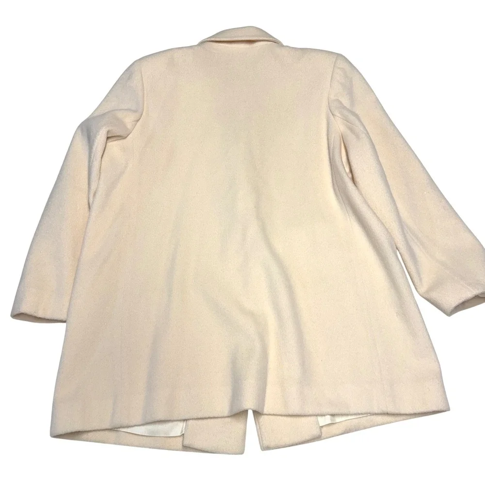 Kristen Blake Vintage Cream Wool Blend‎ Crest Blazer Jacket Womens Size 16 USA